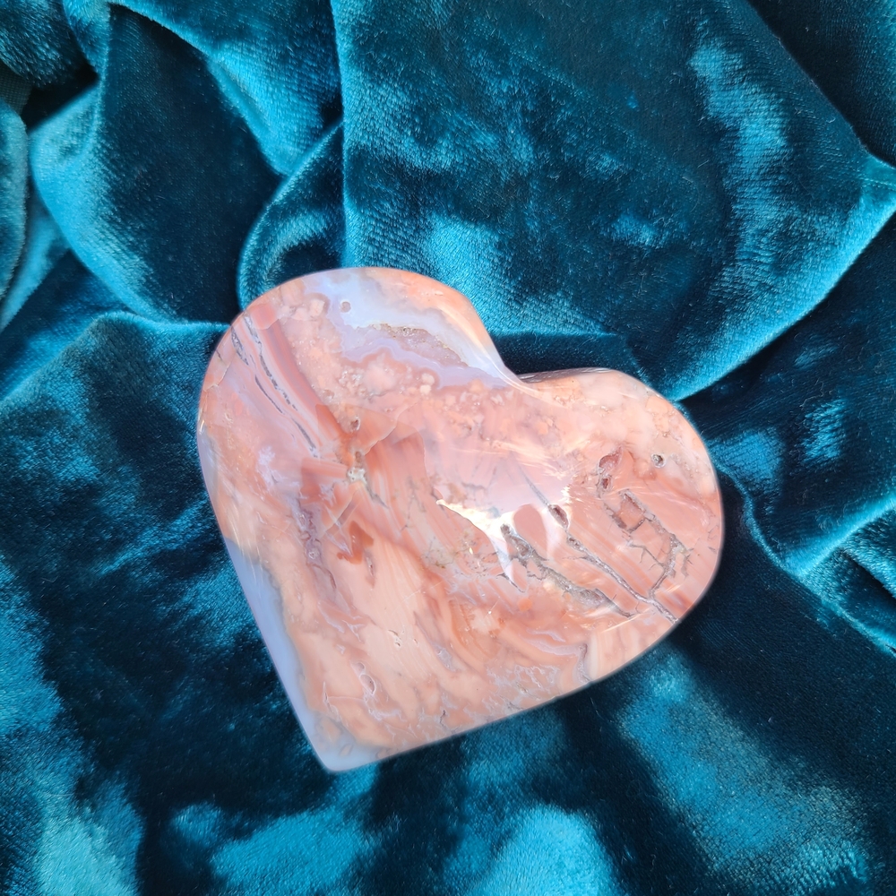 Cotton Candy Agate in Peach and White